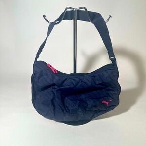 Puma Black and Pink Crescent Shoulder Bag